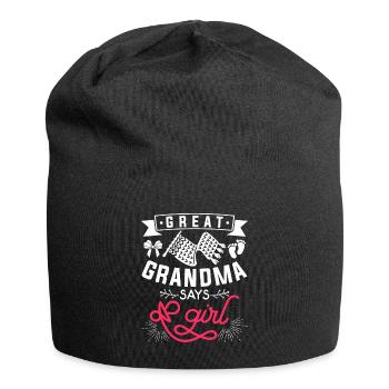 Great Grandma Says Girl Pregnancy Announcement - Jersey-Beanie - Schwarz - Vorne