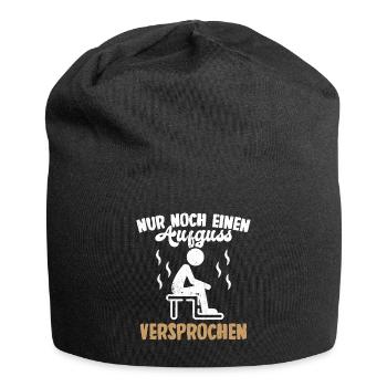 Sauna Wellness Saunagänger Finnische Sauna Spruch - Jersey-Beanie - Schwarz - Vorne