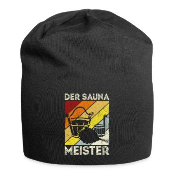 Sauna Wellness Saunagänger Finnische Sauna Spruch - Jersey-Beanie - Schwarz - Vorne