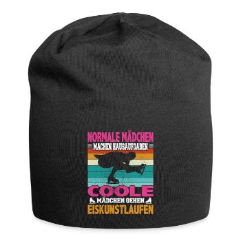 Normale Mädchen Hausaufgaben coole Eiskunstlauf - Jersey-Beanie - Schwarz - Vorne