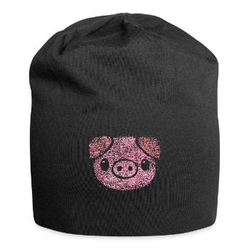 Cochon Cochon Cochon Costume De Porc Carnaval de Remplacement - Bonnet en jersey - noir - Devant