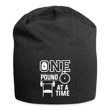 One Pound At A Time Weightlifting Weightlifter - Jersey Beanie - black - Front