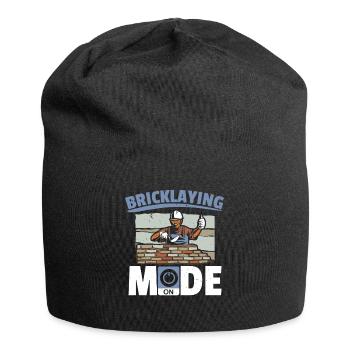 Mason mode on the construction Job Bricklayer - Jersey Beanie - black - Front