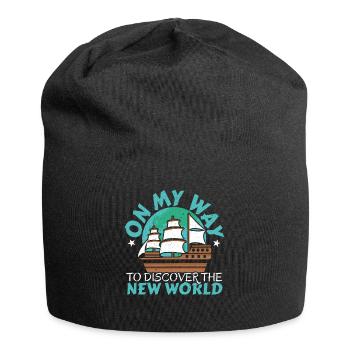 Auf dem Weg zur Entdeckung der Neuen Welt Kolumbus - Jersey-Beanie - Schwarz - Vorne