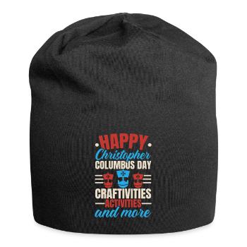 Happy Columbus Day USA Christopher Columbus - Jersey Beanie - black - Front