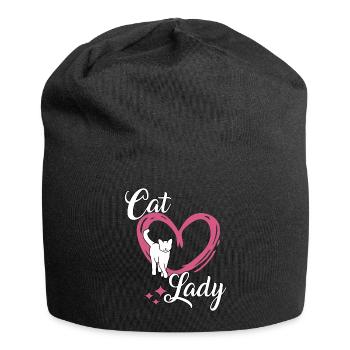 Cat Lady cadeau pour vous mignon propriétaire de chat - Bonnet en jersey - noir - Devant