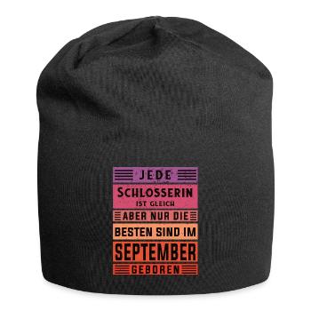 Kfz-Mechaniker Geburtstag September geboren - Jersey-Beanie - Schwarz - Vorne