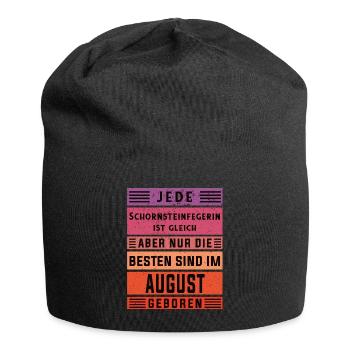 Kehrer Geburtstag August geboren - Jersey-Beanie - Schwarz - Vorne