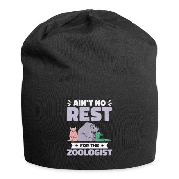 Zoologiste Zoo Élevage Faune Nature Zoologie - Bonnet en jersey - noir - Devant