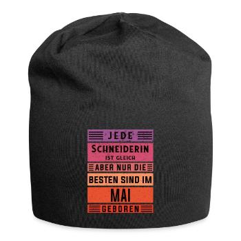 Schneiderin Geburtstag Mai geboren - Jersey-Beanie - Schwarz - Vorne