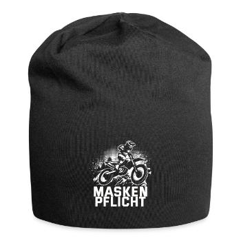 Motocross Geschenk Für Enduro Supermoto Dirt Bike - Jersey-Beanie - Schwarz - Vorne