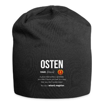 Ossi Geschenk Ostdeutschland NVA Germania Osten - Jersey-Beanie - Schwarz - Vorne