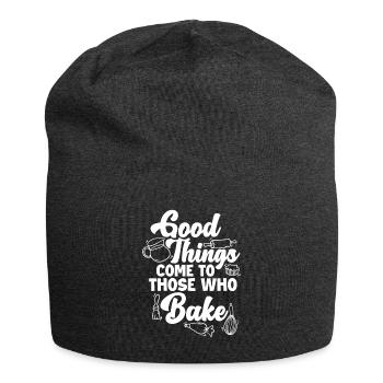 Lustiges Hobby Bäcker Geschenk - Jersey-Beanie - Anthrazit - Vorne