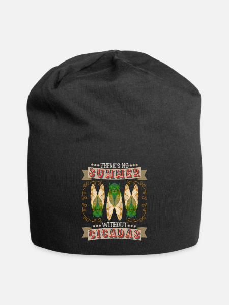 Zikaden, Cicadas, Zikade lustiger Spruch - Jersey-Beanie - Schwarz