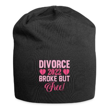 Witziges Scheidungsgeschenk Sarkastische Scheidung - Jersey-Beanie - Schwarz - Vorne