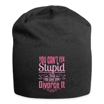 Witziges Scheidungsgeschenk Sarkastische Scheidung - Jersey-Beanie - Schwarz - Vorne