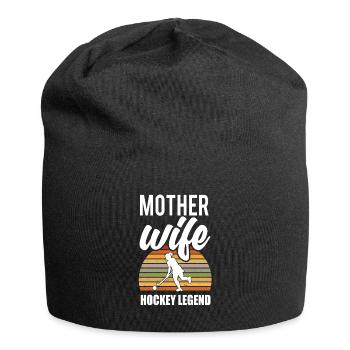 Field Hockey Hockey Player Feldhockey Mutter - Jersey-Beanie - Schwarz - Vorne