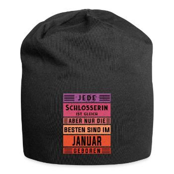 Kfz-Mechaniker Geburtstag Januar geboren - Jersey-Beanie - Schwarz - Vorne