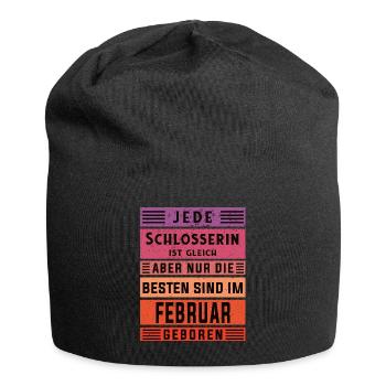 Kfz-Mechaniker Geburtstag Februar geboren - Jersey-Beanie - Schwarz - Vorne