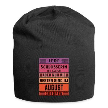 Kfz-Mechaniker Geburtstag August geboren - Jersey-Beanie - Schwarz - Vorne