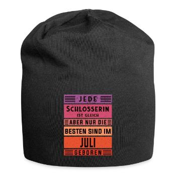 Kfz-Mechaniker Geburtstag Juli geboren Schlosserin - Jersey-Beanie - Schwarz - Vorne