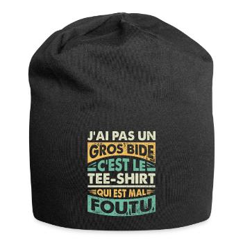 Tee Shirt Homme Humour J'ai Pas Un Gros Bide - Bonnet en jersey - noir - Devant