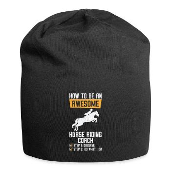How to be an Awesome Horse Riding Equestrian - Jersey Beanie - black - Front