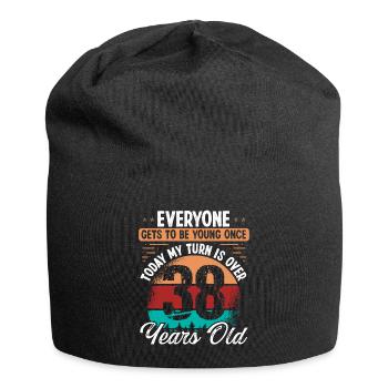 38 Year Old Birthday Idea for Men 38 Birthday - Jersey-Beanie - Schwarz - Vorne
