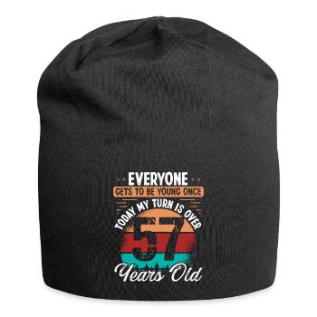 Idée d’anniversaire de 57 ans pour hommes 57 anniversaire - Bonnet en jersey - noir - Devant