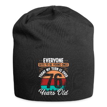 Idée d’anniversaire de 76 ans pour hommes 76 anniversaire - Bonnet en jersey - noir - Devant