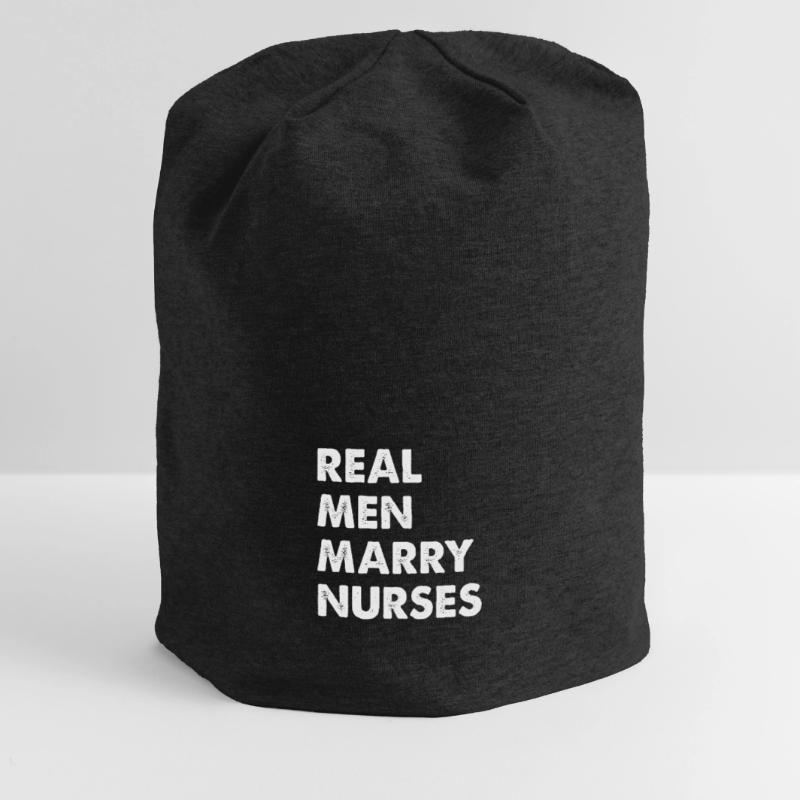 Real Men Marry Nurses Krankenschwester Ehemann Jersey-Beanie