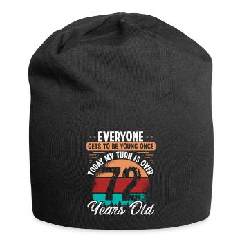 72 Year Old Birthday Idea for Men 72 Birthday - Jersey Beanie - black - Front