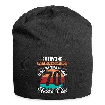 Idée d’anniversaire de 70 ans pour hommes de 70 ans - Bonnet en jersey - noir - Devant