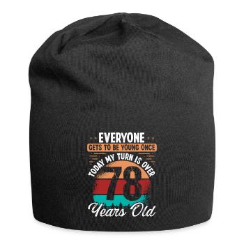 Idée d’anniversaire de 78 ans pour hommes 78 anniversaire - Bonnet en jersey - noir - Devant