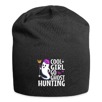Cool girls go ghost hunting - Jersey Beanie - black - Front