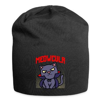 Dracula Halloween Katze - Jersey-Beanie - Schwarz - Vorne