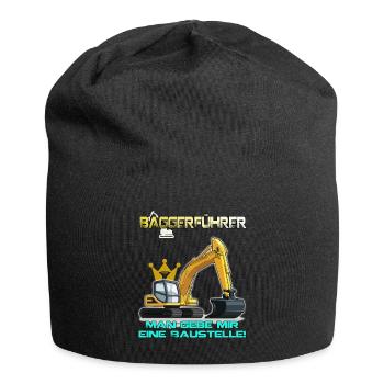 Baggerführer Baggerfahrer für die Baustelle Bagger - Jersey-Beanie - Schwarz - Vorne