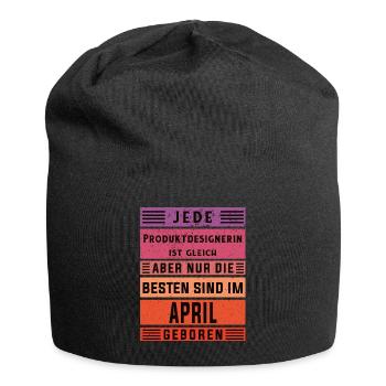 Technischer Geburtstag April geboren - Jersey-Beanie - Schwarz - Vorne