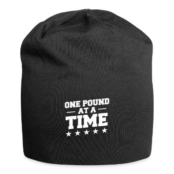 One Pound At A Time Weightlifting Weightlifter - Jersey Beanie - black - Front