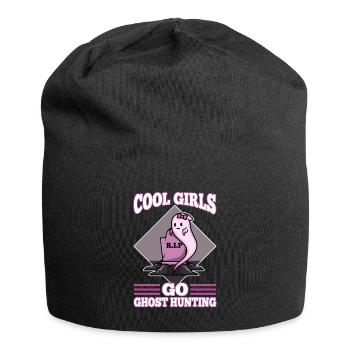 Cool girls go ghost hunting - Jersey Beanie - black - Front