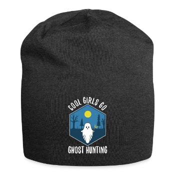 Cool girls go ghost hunting - Jersey Beanie - charcoal grey - Front