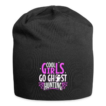 Cool girls go ghost hunting - Jersey Beanie - black - Front