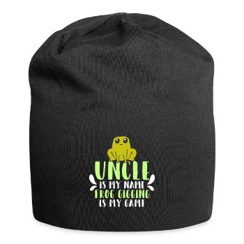 Oncle est mon nom Frogs Catch my game - Bonnet en jersey - noir - Devant