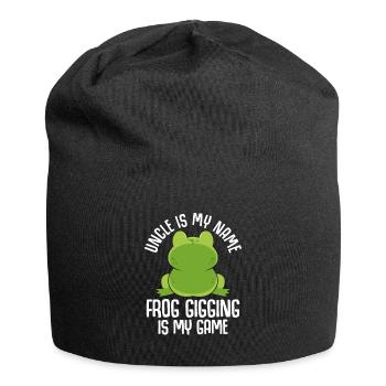 Oncle est mon nom Frogs Catch my game - Bonnet en jersey - noir - Devant