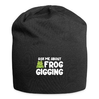 Posez-moi des questions sur Frog Croak Frog Catcher - Bonnet en jersey - noir - Devant