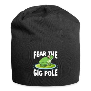 Peur Les grenouilles de la perche attrapent les chasseurs de grenouilles - Bonnet en jersey - noir - Devant