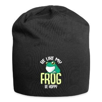 Soyez comme ma grenouille Soyez Hoppy Frog Catcher - Bonnet en jersey - noir - Devant