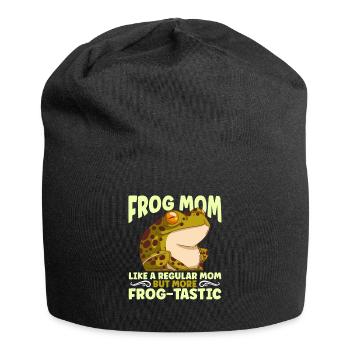 Maman grenouille comme une maman ordinaire mais plus frog-tastic - Bonnet en jersey - noir - Devant
