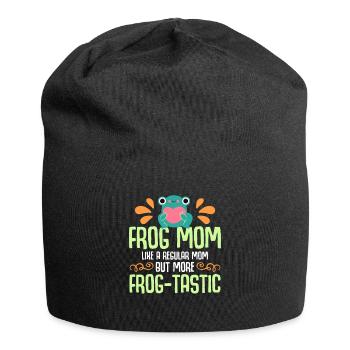 Maman grenouille comme une maman ordinaire mais plus frog-tastic - Bonnet en jersey - noir - Devant