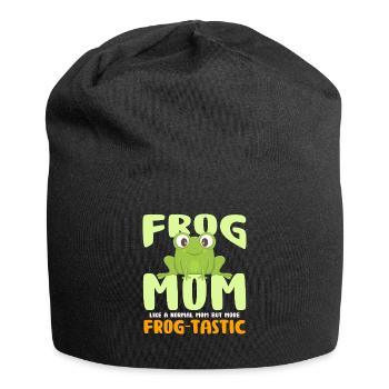 Maman grenouille comme une maman ordinaire mais plus frog-tastic - Bonnet en jersey - noir - Devant